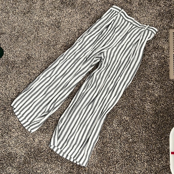 Nordstrom Wide Leg Stripe Linen Pant, never worn - Picture 1 of 6